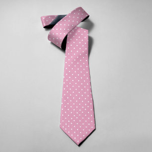Cravate Micro points sur fond rose clair Classique