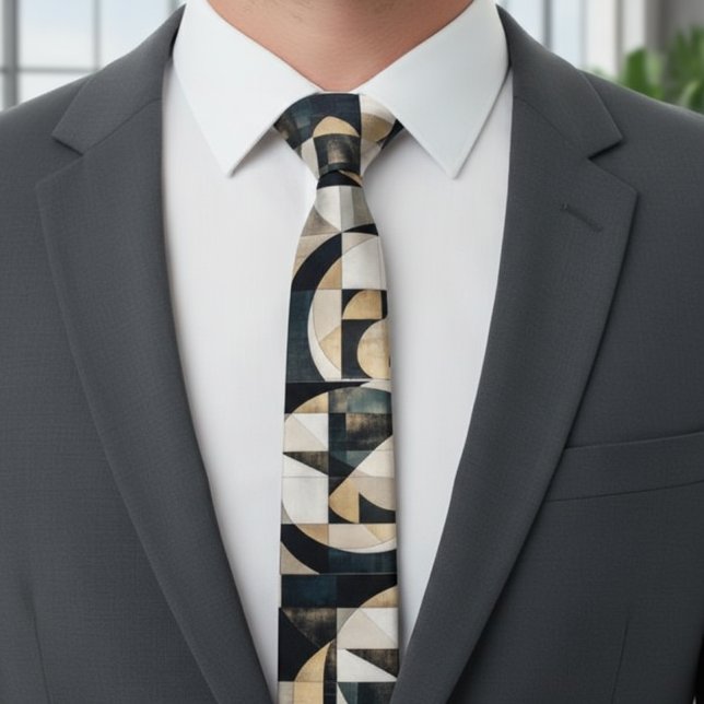 Cravate Mid-century Modern Geometric Neck Tie (Créateur téléchargé)