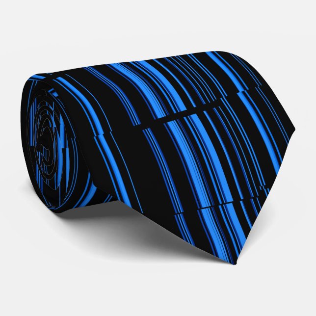 Cravate Midnight Blue Unique Moderne Motif Cool (Roulé)