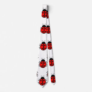 Cravate Mignon motif de coccinelles rouges et insecte joye