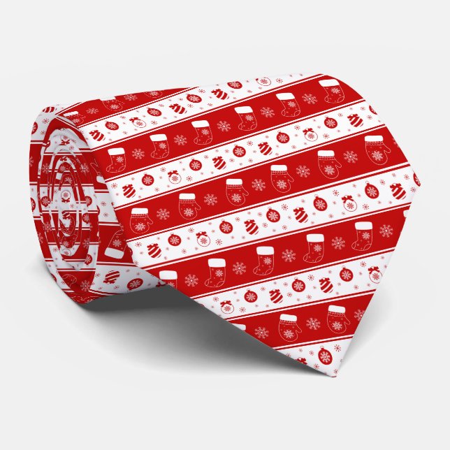 Cravate Mignons Mittens de Noël, Stockage & Snowflakes (Roulé)