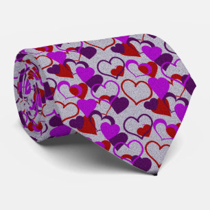 Cravate Milo Dale Hearts and Grey Men's Necktie