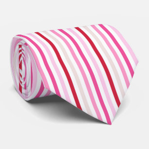 Cravate Milo Dale Pink Stripped Hommes Valentine Necktie