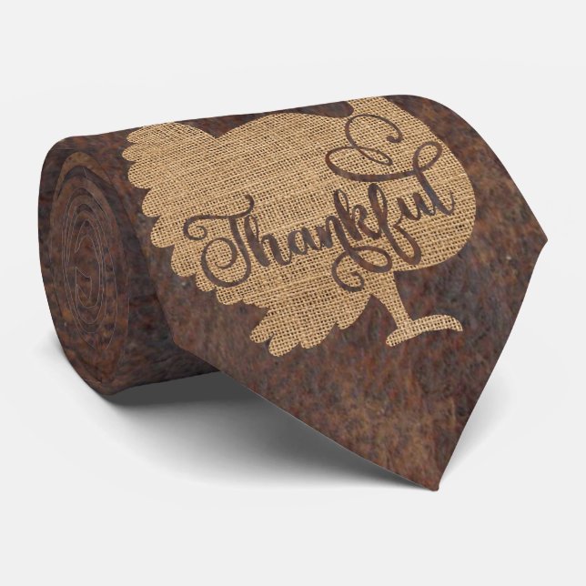 Cravate Milo Turquie Thanksgiving Brown (Roulé)