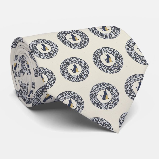 Cravate Minimalist Japanese Geometric Patterns (Roulé)