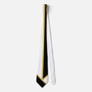 Cravate Minimaliste Faux Or Noir Blanc