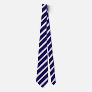 Cravate Minimaliste Formel Simple Moderne Bleu et Blanc