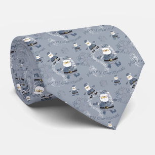 Cravate Mode en Denim Noël Motif Santa