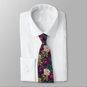 Cravate Mode masculine mignonne Pivoines