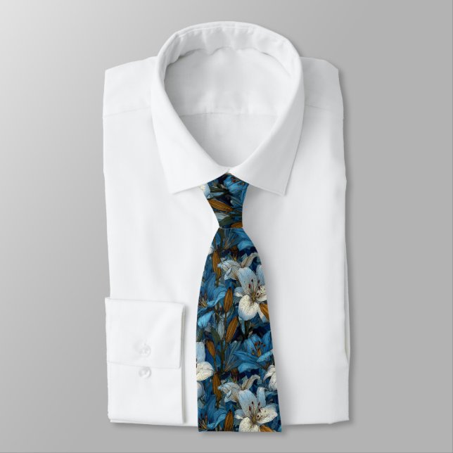 Cravate Mode masculine unique Fleur de lys (Attaché)