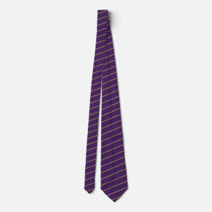 Cravate Mode Purple Striped Official - Personnalisable