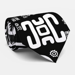 Cravate Modèle africain ethnique #3 noir et blanc