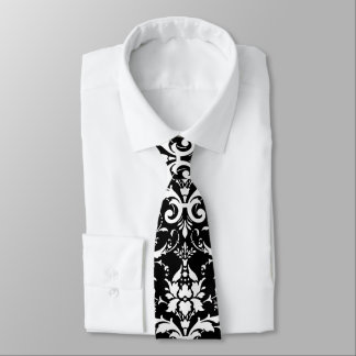 Cravate Modèle Damas blanc