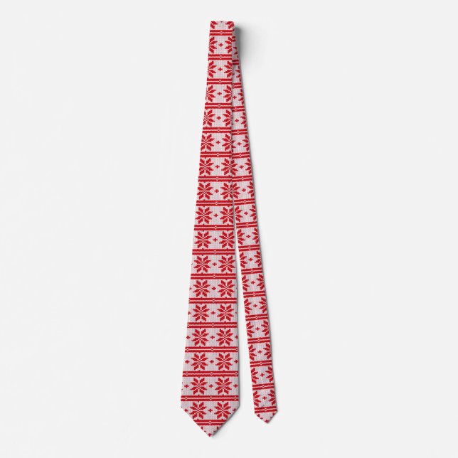 Cravate Modèle de tricot Noël sans couture 1 + vos idées (Devant)