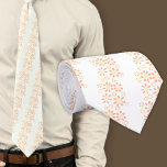 Cravate Modèle floral blanc moderne<br><div class="desc">Cravate moderne à motifs floraux blancs. Un motif à fleurs élégant et simple sur un arrière - plan blanc.</div>