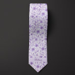 Cravate Modèle floral lavande<br><div class="desc">Élevez votre tenue de mariage avec notre Cravate à motifs floraux de lavande. Le motif floral en lavande ajoute une touche de charme et de sophistication. Assurez-vous de compléter le look avec nos chaussettes de coordination pour un ensemble poli.</div>