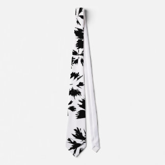 Cravate Modèle floral noir et blanc élégant