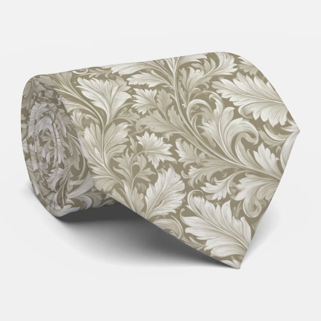 Cravate Modèle Inspiré de William Morris (Roulé)