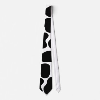 Cravate Modèle noir et blanc d'impression de vache