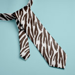 Cravate Modèle Zèbre Brown<br><div class="desc">Cravate personnalisée d'impression Zebra</div>