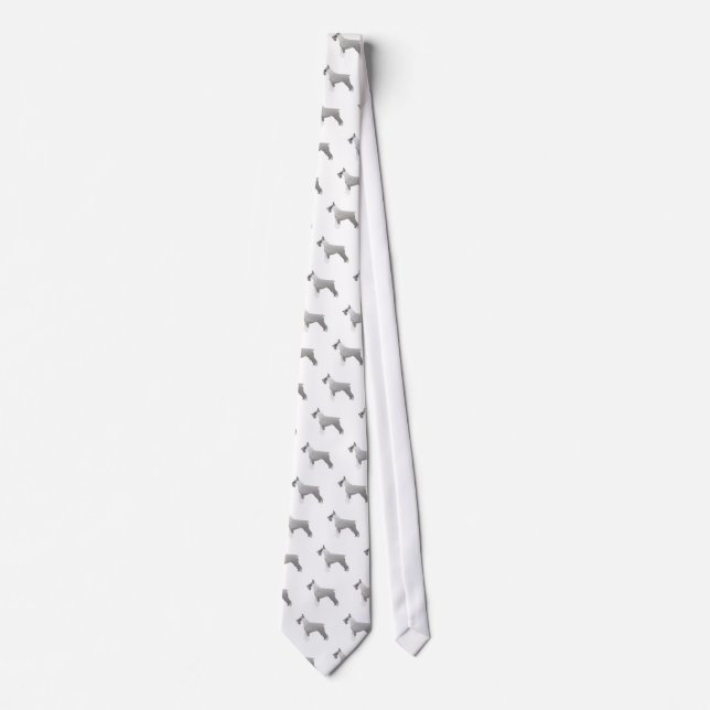 Cravate Modèles Schnauzer prêts à Customiser (Devant)