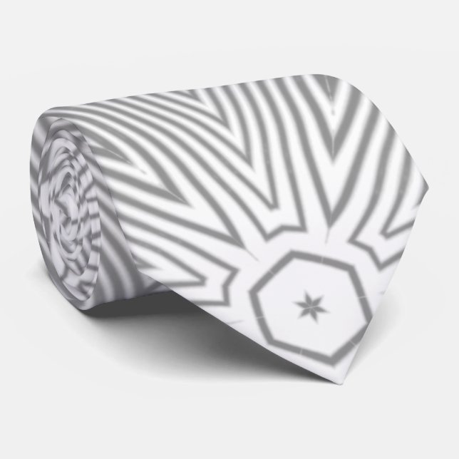 Cravate MODERNE BLANC   GRIS MIGNON COLLIER Rmdesignflo55 (Roulé)