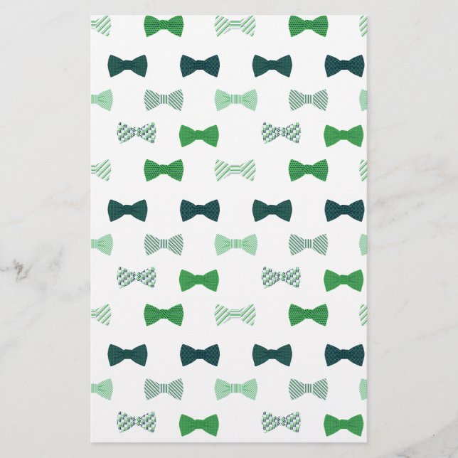Cravate moderne Green Bow corps motif (Devant)