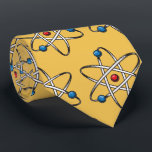 Cravate Molécule de l'Atom Jaune Motif Enseignant Science<br><div class="desc">Ce mignon motif de molécule atomique est idéal pour le scientifique,  l'enseignant,  ou l'amateur de science dans votre vie.</div>