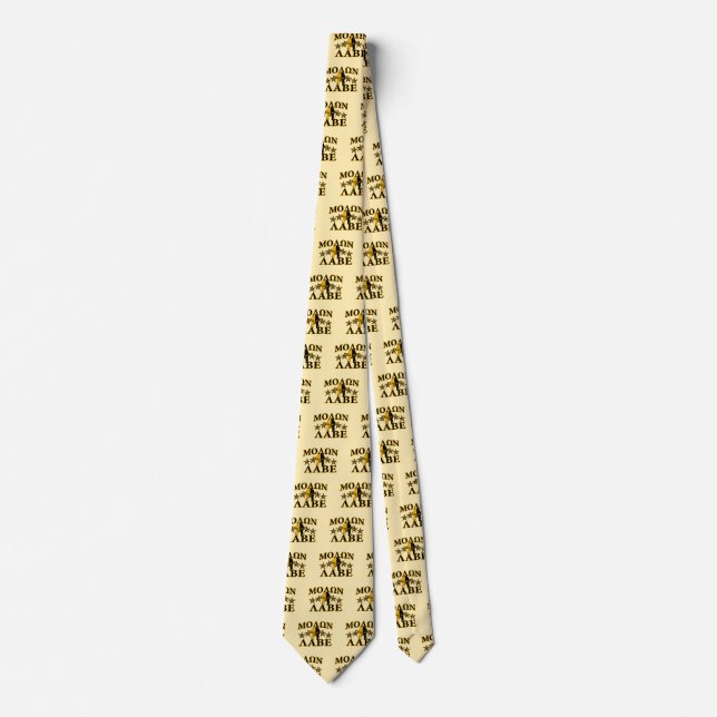 Cravate Molon Labe Casque guerrier spartiate 5 étoiles Gol (Devant)