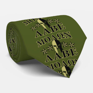Cravate Molon Labe Casque spartiate 5 étoiles