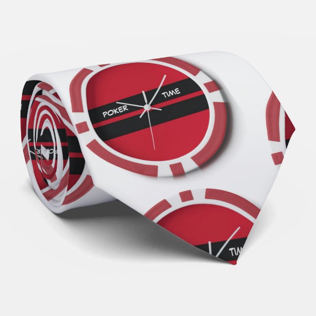 Cravate Moment de poker  (Roulé)