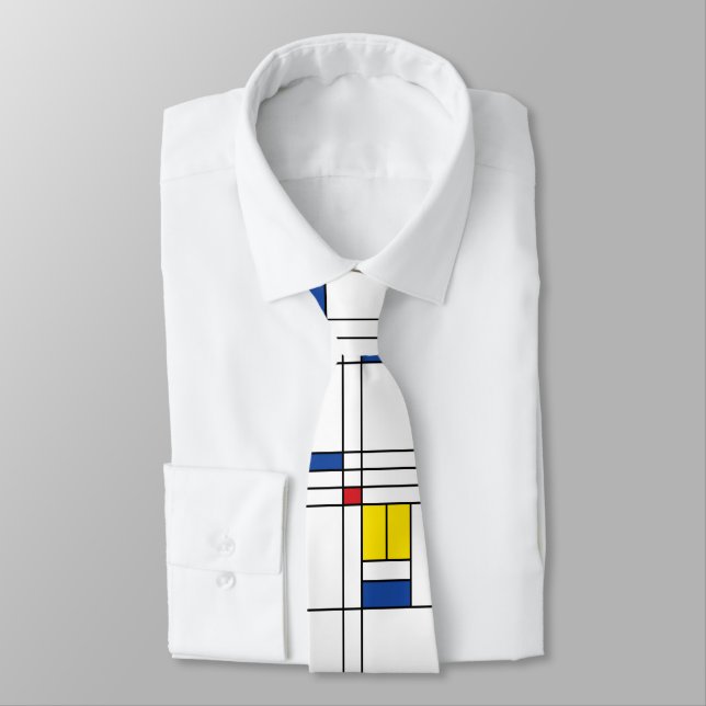 Cravate Mondrian II Minimum De Stijl Modern Art Design (Attaché)