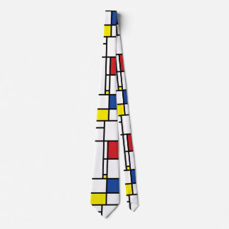 Cravate Mondrian Minimaliste Géométrique De Stijl Art Mode