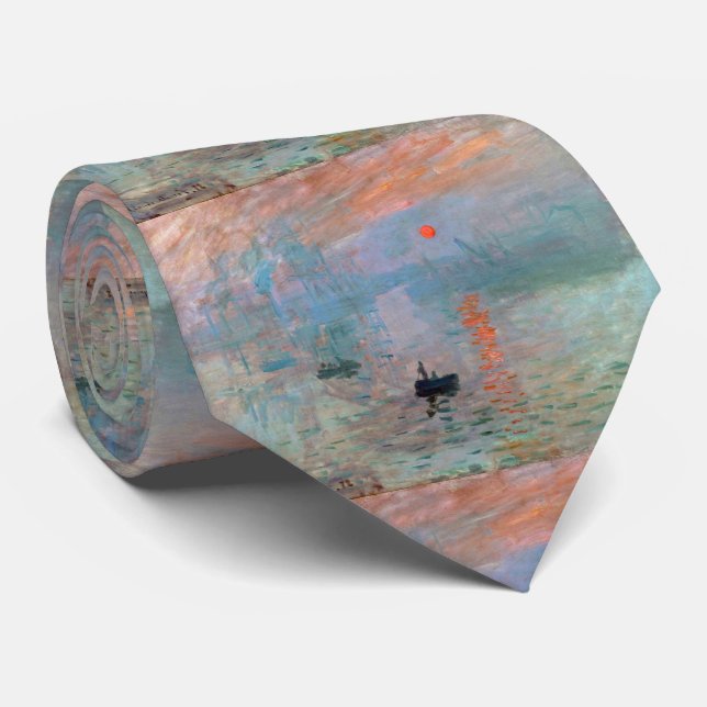 Cravate Monet, " Impression, Sunrise " ネクタイ (Roulé)