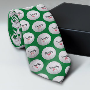 Cravate Monogramme de balle de golf - Ajouter le nom et le