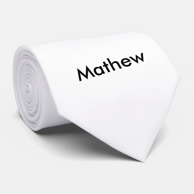 Cravate monogramme de lettre initiale simple ajoutez votre (Roulé)
