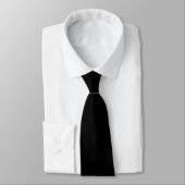 Cravate Monogramme de nom noir et blanc personnalisé uniqu (Attaché)