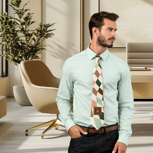 Cravate Monogramme de tableau de bord neutre défor