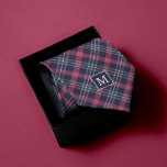 Cravate Monogramme du Motif bleu et rouge<br><div class="desc">Motif Plaid bleu et rouge Design monogramme.</div>