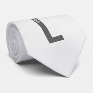 Cravate Monogramme et nom personnalisés gras modernes