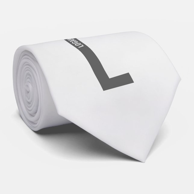 Cravate Monogramme et nom personnalisés gras modernes (Roulé)