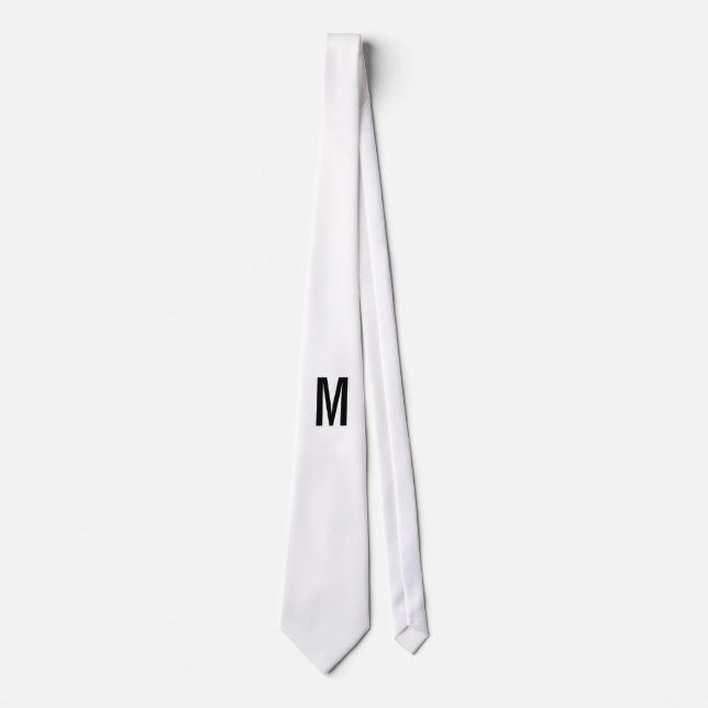 Cravate Monogramme et nom personnalisés modernes (Devant)