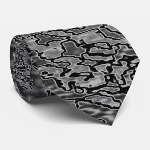 Cravate Monogramme gris noir