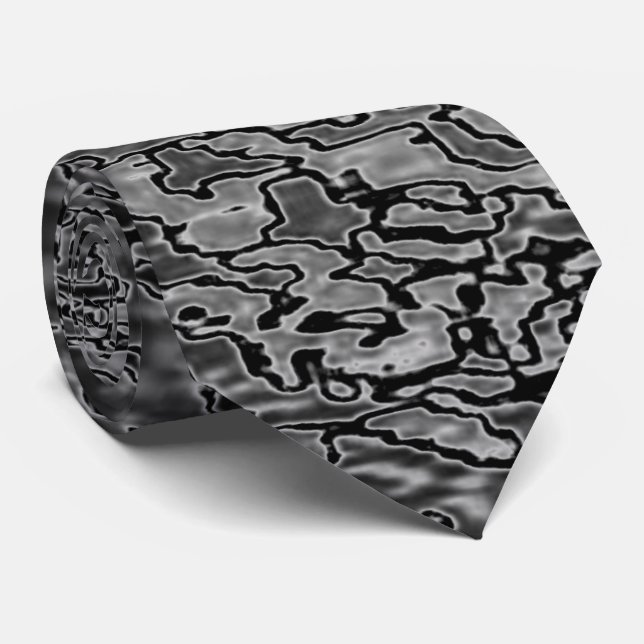 Cravate Monogramme gris noir (Roulé)