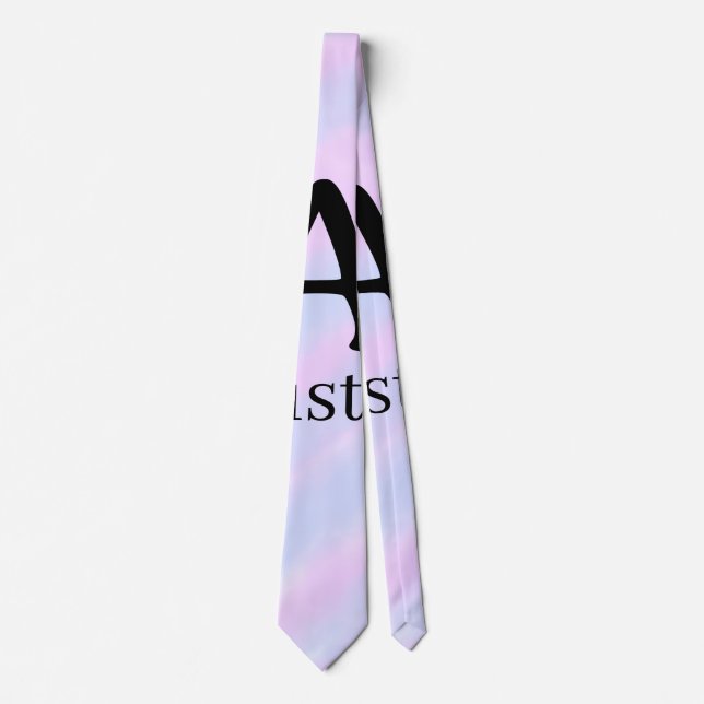 Cravate Monogramme majuscule masculine ajouter un nom past (Devant)