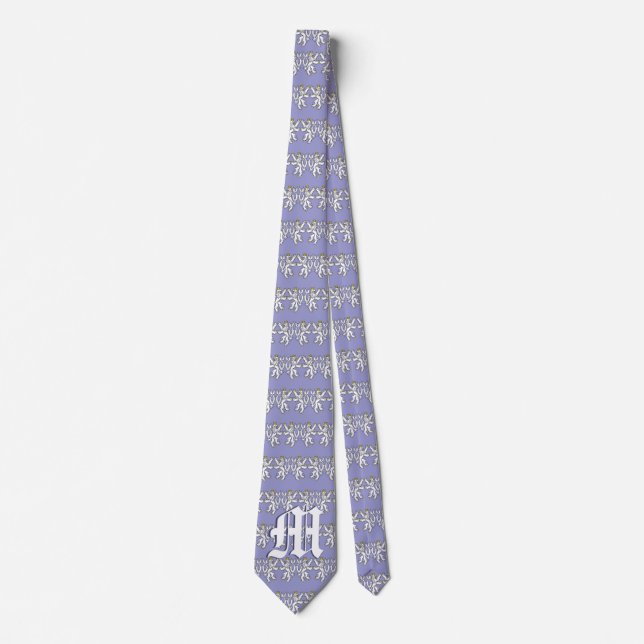 Cravate Monogramme Mariage Vow Heart (Devant)