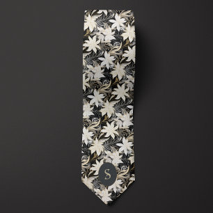 Cravate Monogramme noir, blanc et blanc
