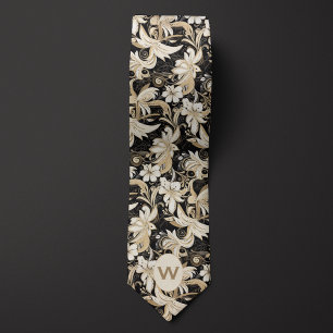 Cravate Monogramme noir, blanc et blanc