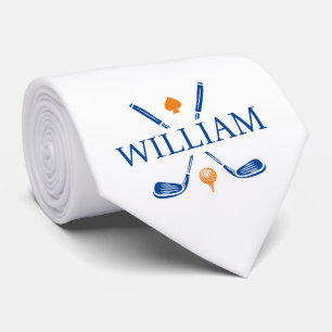 Cravate Monogramme Nom Golf Clubs Ace Choisissez votre c