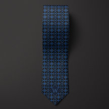 Monogramme royal bleu et noir arabe